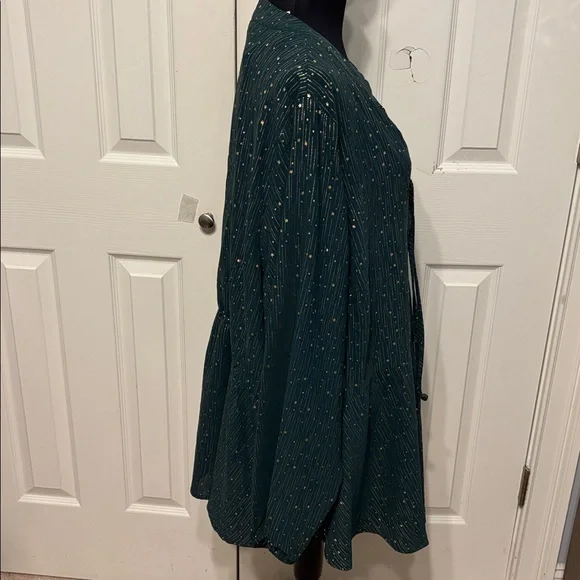 BloomChic Plus Glitter Lantern Sleeve Blouse - Picture 6 of 13